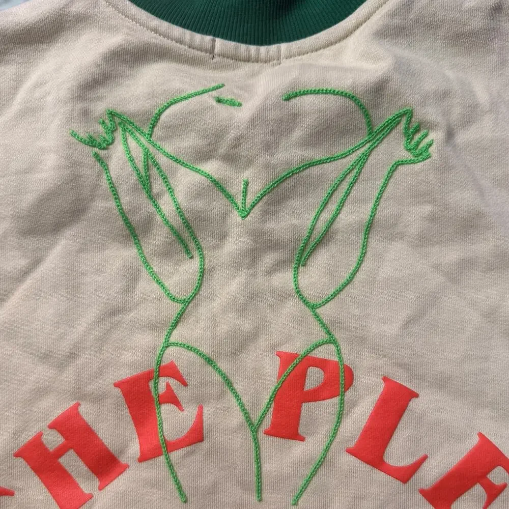 Vieriche Green Graphic Embroidered T-Shirt Men’s Size S Streetwear